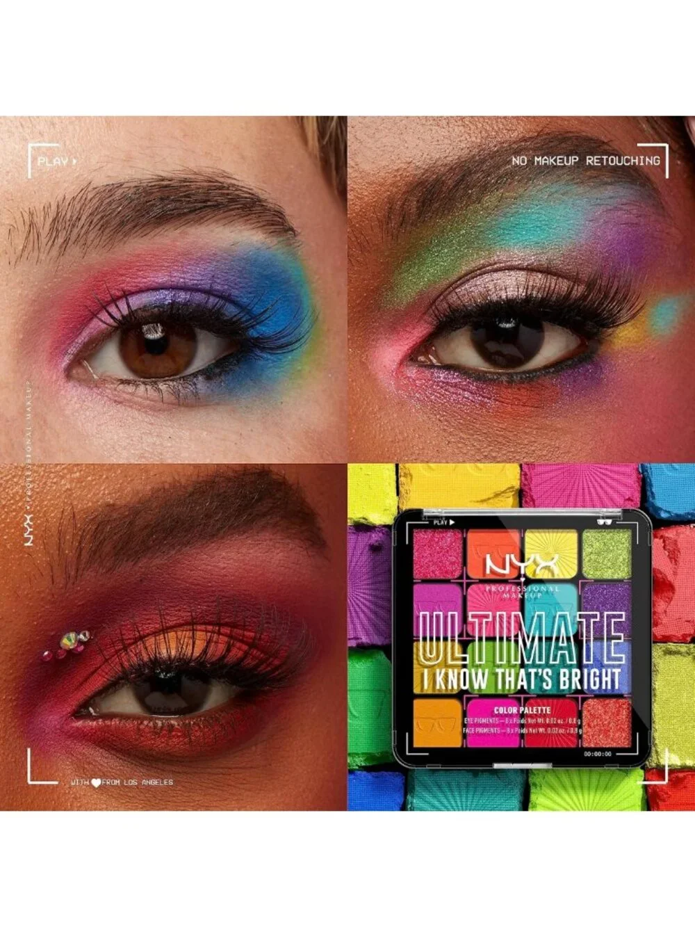 Vibrant Eyeshadow Palette - Ultimate Color Collection for Bold Eye Looks